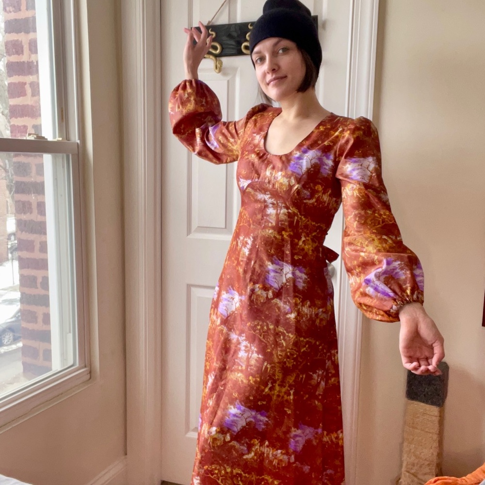 Vintage Handmade “Garden of Eden” Dress. One of a kind!